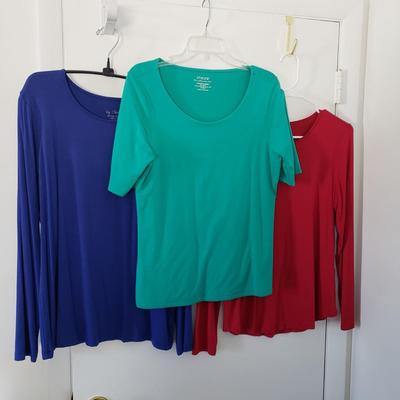 LOT 9Z: 13 Chico's Basic Solid Tops Size 1-2