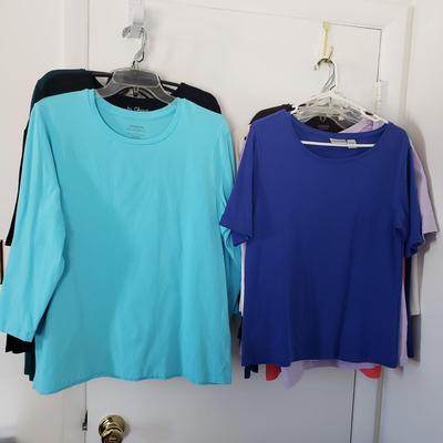 LOT 10Z: 14 Chico's Solid Tops Size 1-2