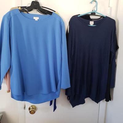 LOT 12Y: (16) Chico's Tops Size 1-2
