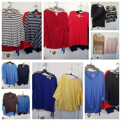 LOT 12Y: (16) Chico's Tops Size 1-2