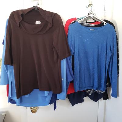 LOT 12Y: (16) Chico's Tops Size 1-2
