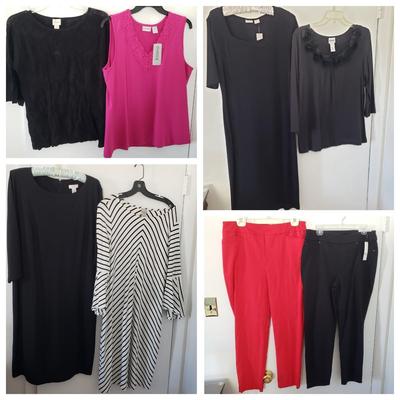 LOT 14Y: (8) New with Tags Chico's Dresses, Pants, Tops