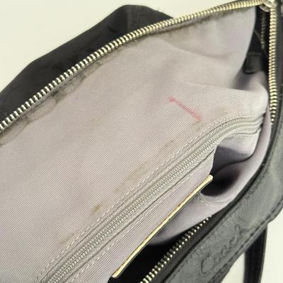 LOT 22D: Coach Black Leather & Logo Boho Purse