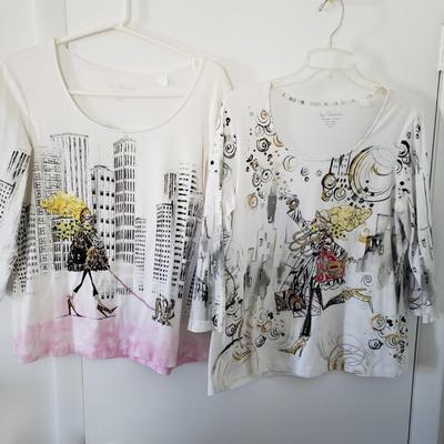 LOT 41Z: Collection of Fun Printed Shirts by Chico's