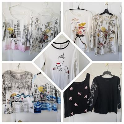 LOT 41Z: Collection of Fun Printed Shirts by Chico's