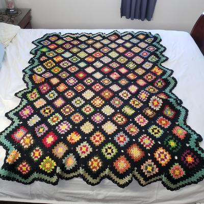 LOT 42Y: Vintage Afghan and 2 Ultra Soft Blankets