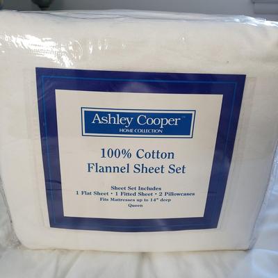 LOT 43Y: Assortment of New Table Linens, Cotton Sheet Set & More