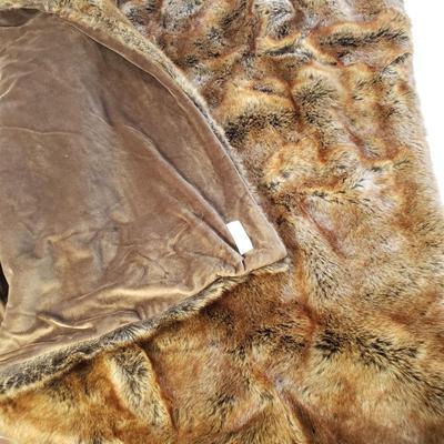 LOT 44Y: Faux Fur Pillows & Blankets by Restorarion Hardware & Others