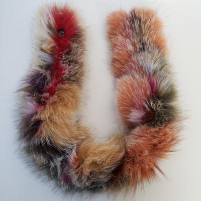 LOT 45Y: Multicolor Mink Scarf & Animal Fur Teddy Bear