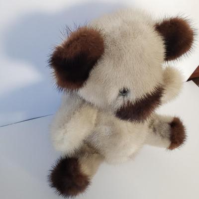 LOT 45Y: Multicolor Mink Scarf & Animal Fur Teddy Bear