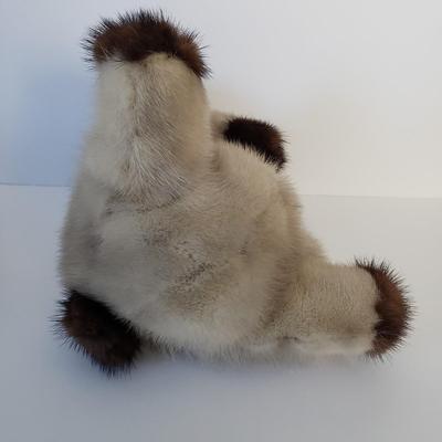 LOT 45Y: Multicolor Mink Scarf & Animal Fur Teddy Bear