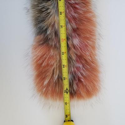 LOT 45Y: Multicolor Mink Scarf & Animal Fur Teddy Bear