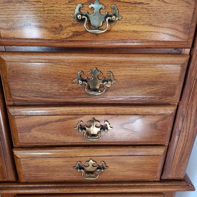 LOT 48Z: Vintage Wooden Jewelry Armoire
