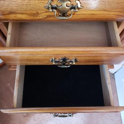 LOT 48Z: Vintage Wooden Jewelry Armoire