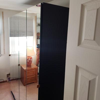 LOT 49Z: 3 Piece Mirrored Standing Closet