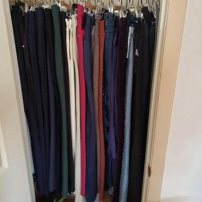 LOT 50Z: Closet Full of 100 Pairs of Pants-Some New with Tags