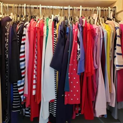 LOT 51Z: Closet Full of 100 Shirts & Sweaters