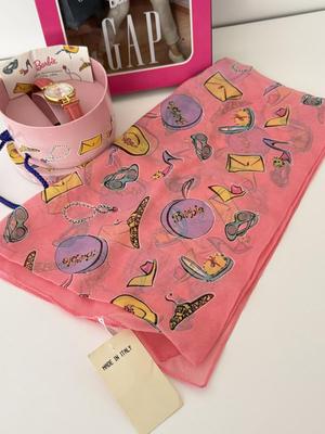 LOT 61D: Mattel Barbie Collection: 1998 Special Edition GAP Doll 16449, 35th Anniversary Fossil Watch in Original Box w/ Matching Scarf