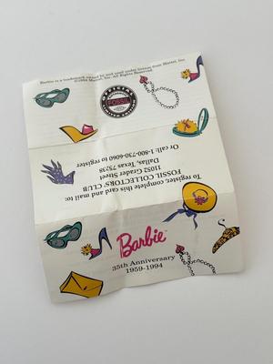 LOT 61D: Mattel Barbie Collection: 1998 Special Edition GAP Doll 16449, 35th Anniversary Fossil Watch in Original Box w/ Matching Scarf