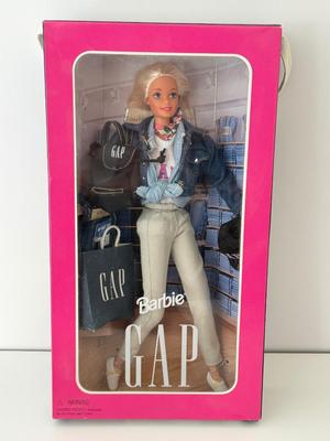 LOT 61D: Mattel Barbie Collection: 1998 Special Edition GAP Doll 16449, 35th Anniversary Fossil Watch in Original Box w/ Matching Scarf