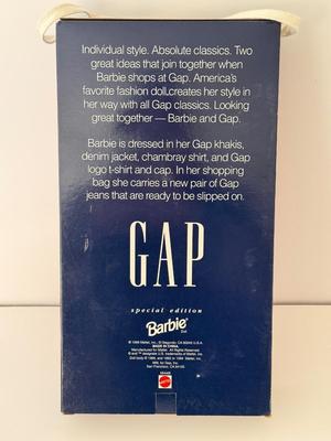 LOT 61D: Mattel Barbie Collection: 1998 Special Edition GAP Doll 16449, 35th Anniversary Fossil Watch in Original Box w/ Matching Scarf