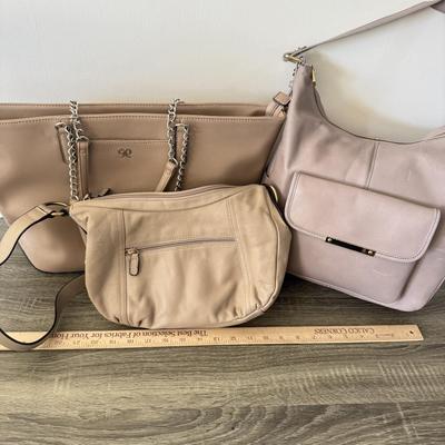 LOT 63D: Croft & Barrow Leather Bag, Nordstrom Front Pocket Purse & Nine West Tote