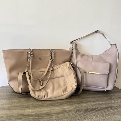 LOT 63D: Croft & Barrow Leather Bag, Nordstrom Front Pocket Purse & Nine West Tote