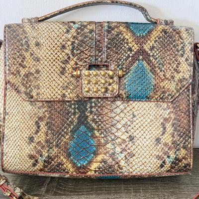 LOT 64: Faux Alligator / Snakeskin Bags: London Fog, Marc Fisher & Rachel Roy