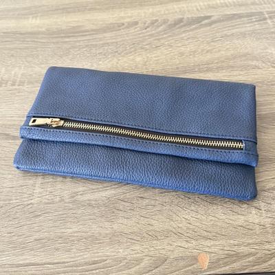 LOT 65: Clutches: Leather Nordstrom, Blue & Patent Leather w/ Chain