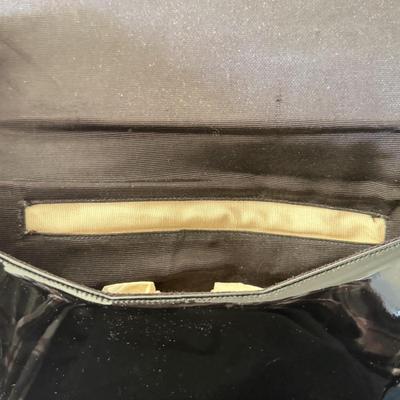 LOT 65: Clutches: Leather Nordstrom, Blue & Patent Leather w/ Chain