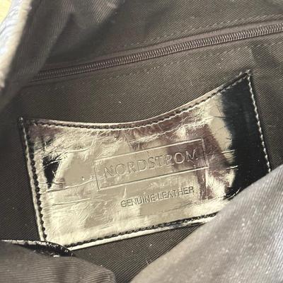 LOT 65: Clutches: Leather Nordstrom, Blue & Patent Leather w/ Chain