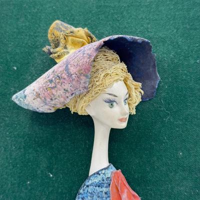 LOT 72D: Vintage Lo Scricciolo (T. Moretto) Woman Porcelain Sculpture Hand Made in Italy