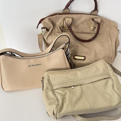 LOT 73L: Beige Bags: Gian MArco Venturi NWT, Steve Madden & More