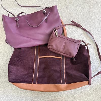 LOT 74L: Merlot Color Handbags: Lexi & Abbie, DSW & Rosetti