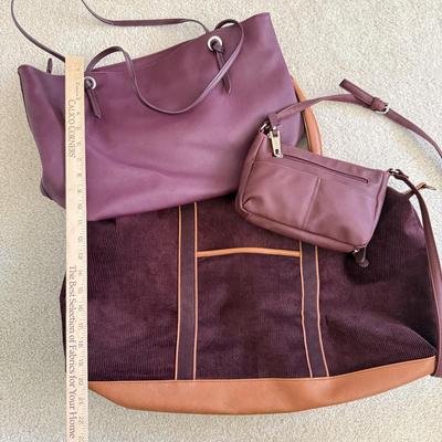 LOT 74L: Merlot Color Handbags: Lexi & Abbie, DSW & Rosetti
