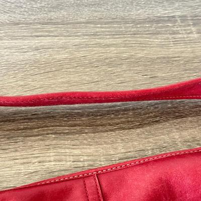 LOT 75L: Coach Red Leather Ergo Hobo Shoulder Bag