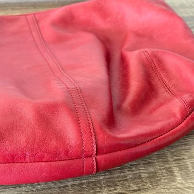 LOT 75L: Coach Red Leather Ergo Hobo Shoulder Bag