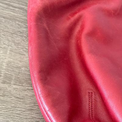 LOT 75L: Coach Red Leather Ergo Hobo Shoulder Bag