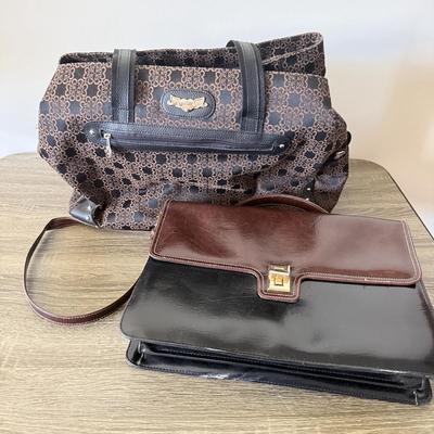 LOT 77L: Kathy Van Zeeland Overnight Bag & Jackson Slim Briefcase