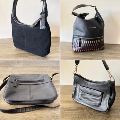 LOT 79L: Black Bags: Adrienne Vittandini, Liz Claiborne, Carlo D'Santi & Nordstrom