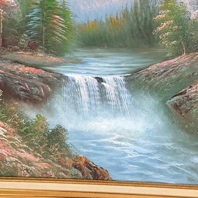 LOT 82F: Signed Roger Brown Landscape Painting (43" x 31.5")