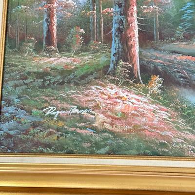 LOT 82F: Signed Roger Brown Landscape Painting (43" x 31.5")