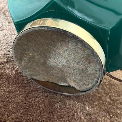 LOT 83F: Pair of Working Green Ceramic Base Table Lamps (27")