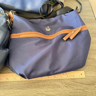 LOT 85L: Blue Bags: Michael Kors, Gloria Vanderbilt, Lamarthi & Four Seasons w/ Tags