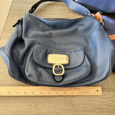 LOT 85L: Blue Bags: Michael Kors, Gloria Vanderbilt, Lamarthi & Four Seasons w/ Tags
