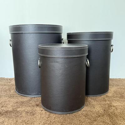 LOT 88F: Trio of Cylindrical Storage Bins