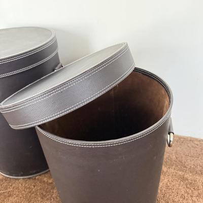 LOT 88F: Trio of Cylindrical Storage Bins