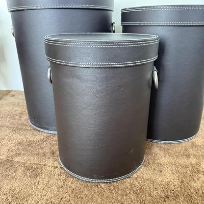LOT 88F: Trio of Cylindrical Storage Bins