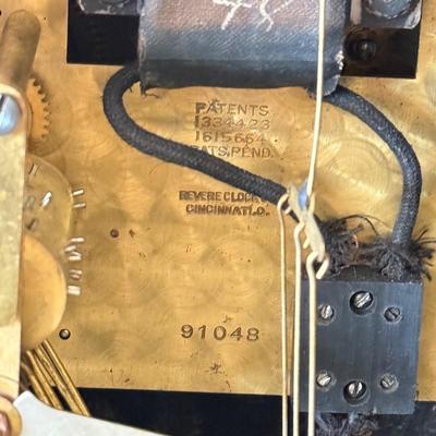 LOT 89F: Vintage Revere Clock Co Telechron Two Chime Mantel Clock
