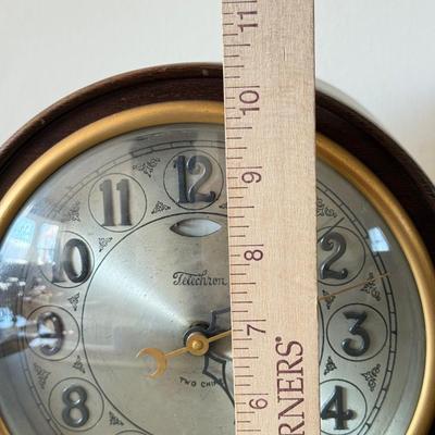 LOT 89F: Vintage Revere Clock Co Telechron Two Chime Mantel Clock